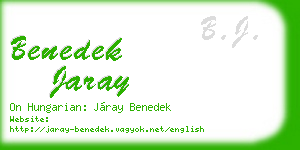 benedek jaray business card